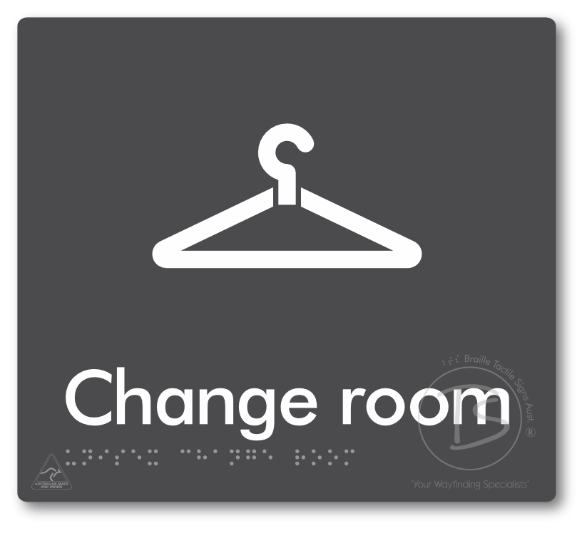 Unisex Change Room - Braille Tactile Signs Aust.
