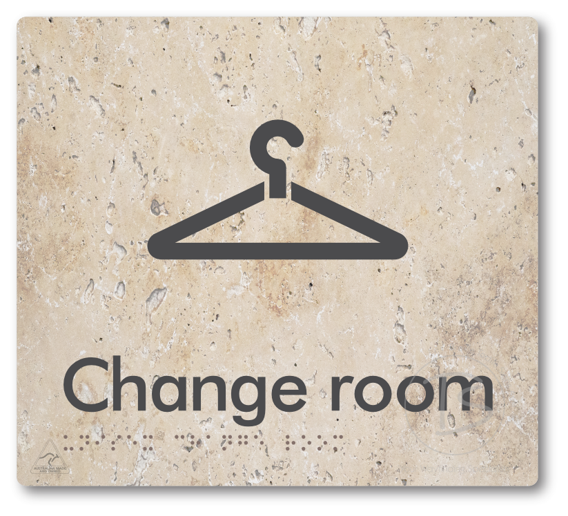 Unisex Change Room - Braille Tactile Signs Aust.