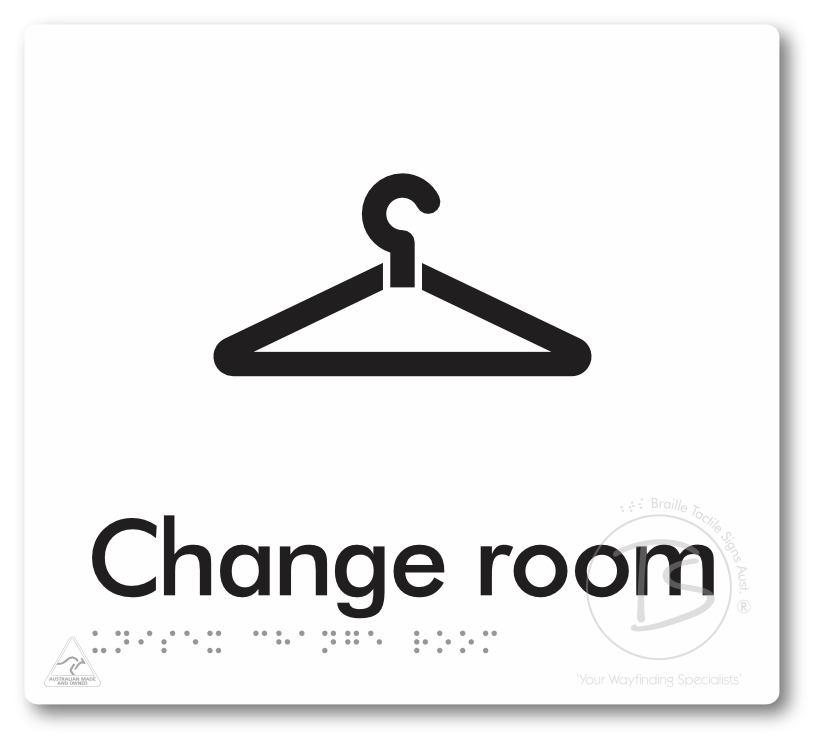 Unisex Change Room - Braille Tactile Signs Aust.