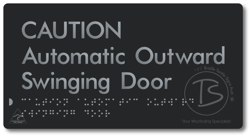 CAUTION Automatic Outward Swinging Door