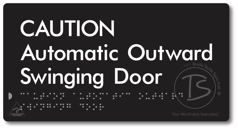 CAUTION Automatic Outward Swinging Door