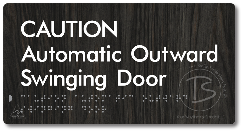 CAUTION Automatic Outward Swinging Door