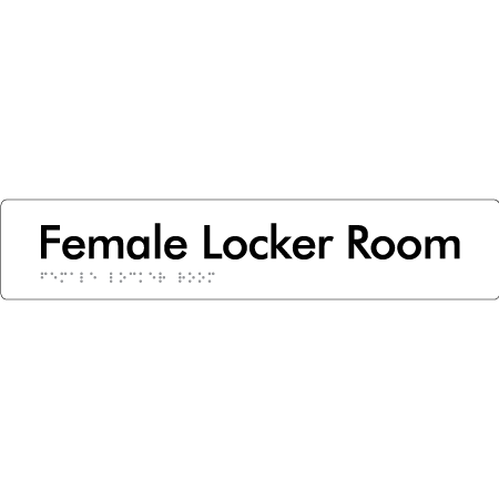Female Locker Room - Braille Tactile Signs Aust.