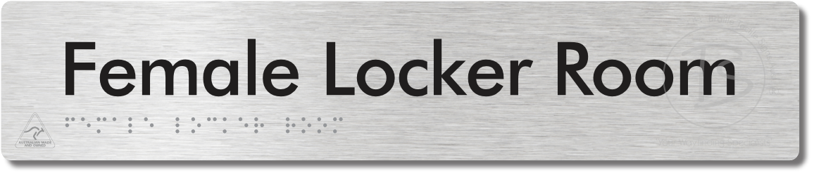 Female Locker Room - Braille Tactile Signs Aust.