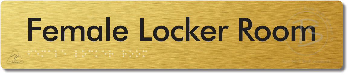 Female Locker Room - Braille Tactile Signs Aust.