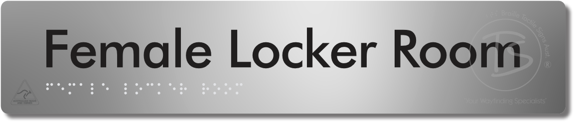 Female Locker Room - Braille Tactile Signs Aust.