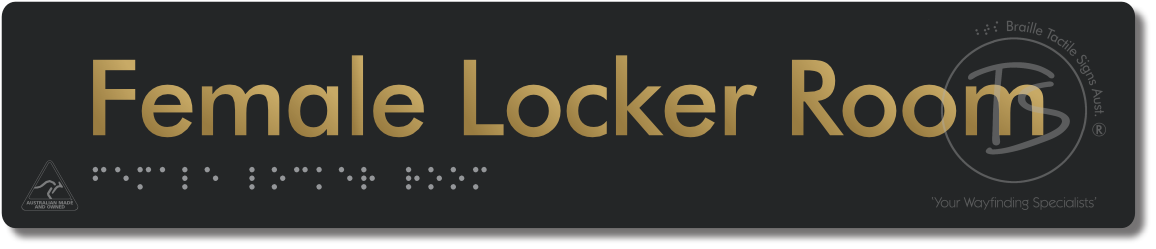 Female Locker Room - Braille Tactile Signs Aust.