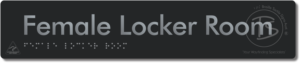 Female Locker Room - Braille Tactile Signs Aust.