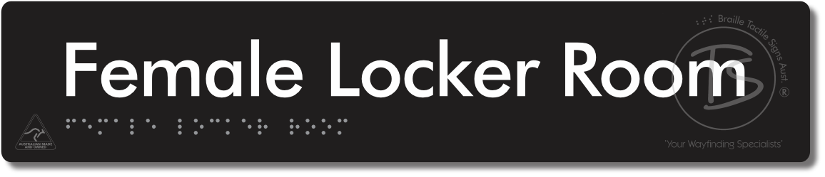 Female Locker Room - Braille Tactile Signs Aust.