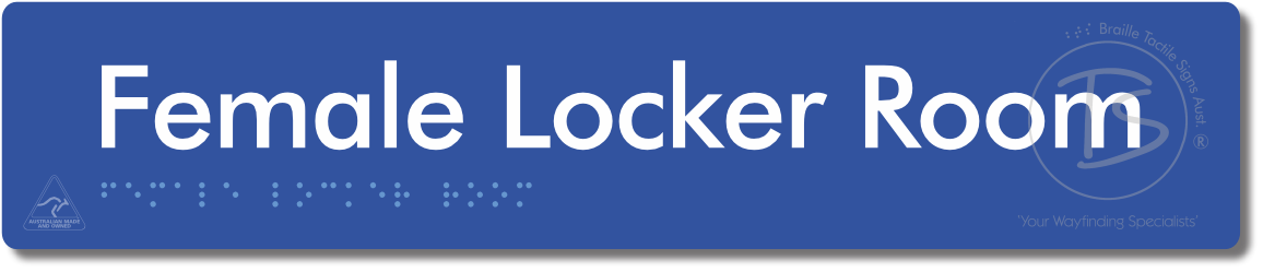 Female Locker Room - Braille Tactile Signs Aust.
