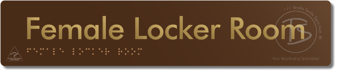 Female Locker Room - Braille Tactile Signs Aust.
