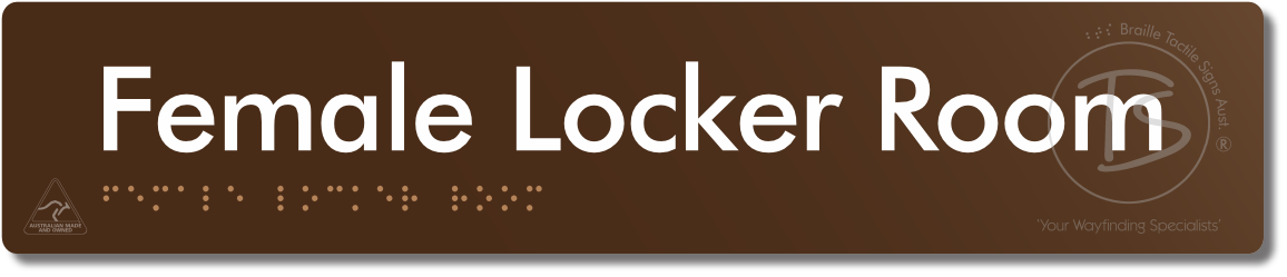 Female Locker Room - Braille Tactile Signs Aust.