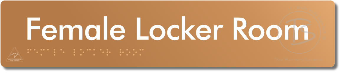 Female Locker Room - Braille Tactile Signs Aust.