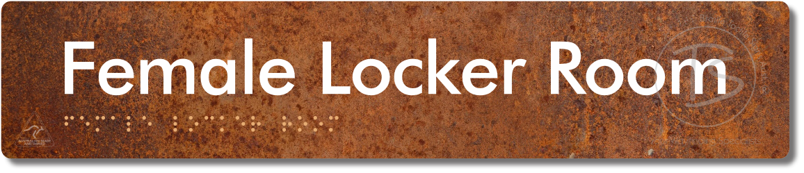 Female Locker Room - Braille Tactile Signs Aust.