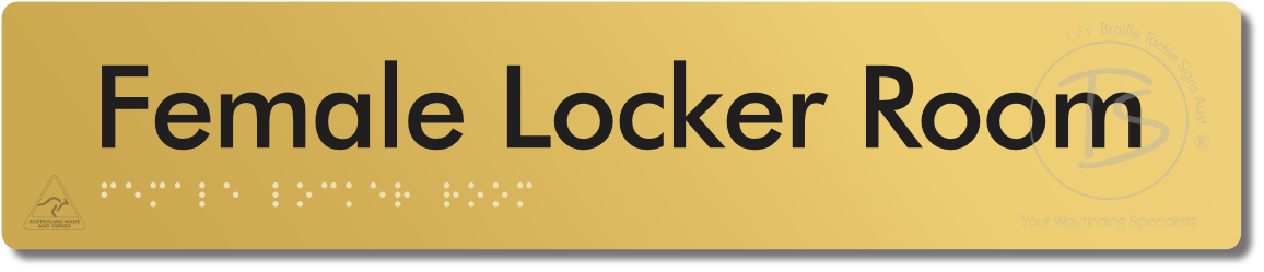 Female Locker Room - Braille Tactile Signs Aust.