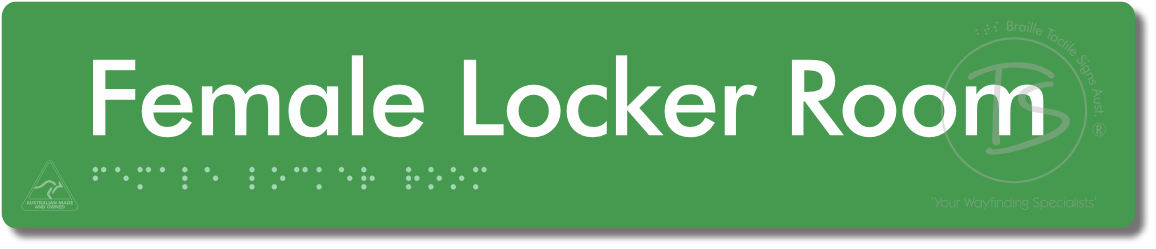 Female Locker Room - Braille Tactile Signs Aust.
