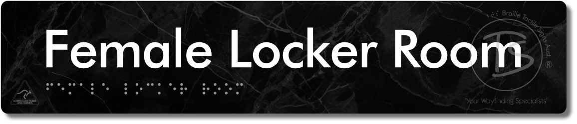 Female Locker Room - Braille Tactile Signs Aust.