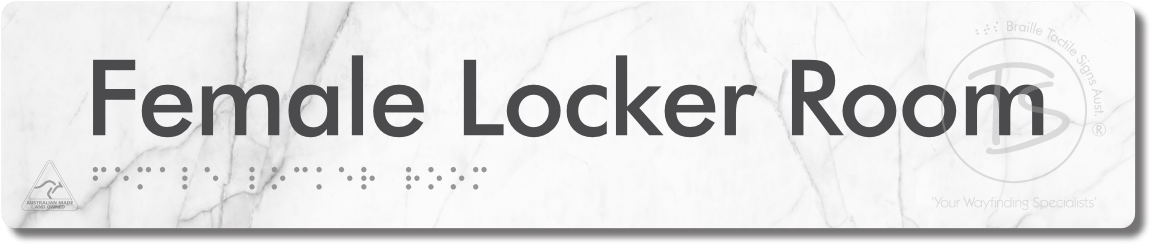 Female Locker Room - Braille Tactile Signs Aust.