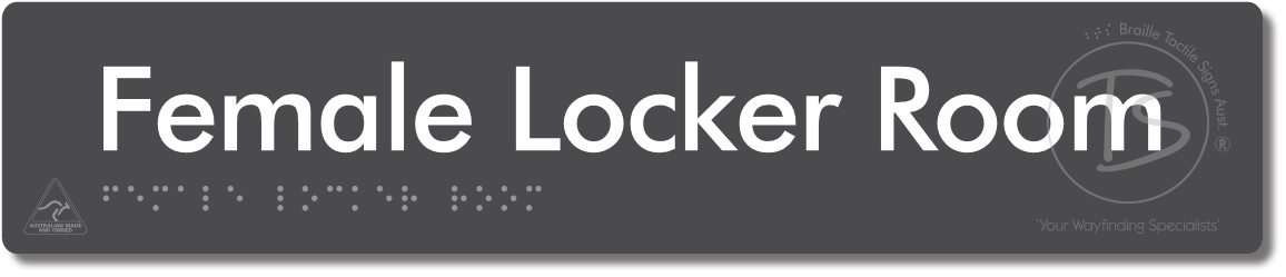 Female Locker Room - Braille Tactile Signs Aust.