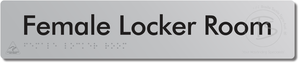 Female Locker Room - Braille Tactile Signs Aust.