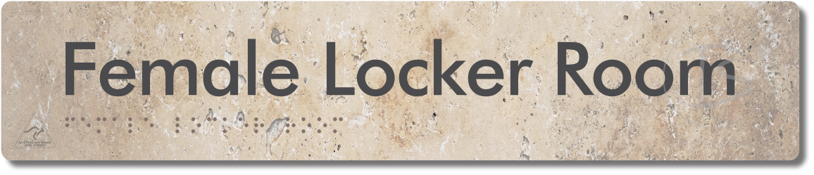 Female Locker Room - Braille Tactile Signs Aust.