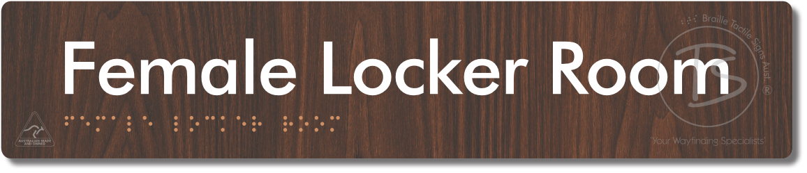 Female Locker Room - Braille Tactile Signs Aust.