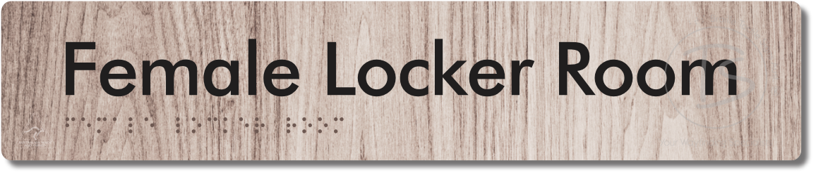 Female Locker Room - Braille Tactile Signs Aust.