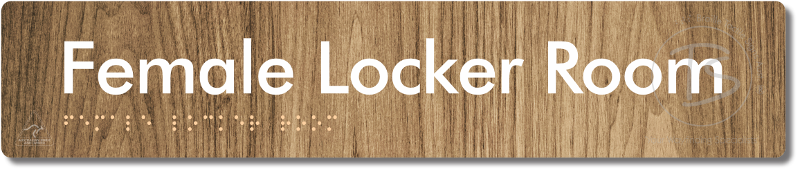 Female Locker Room - Braille Tactile Signs Aust.