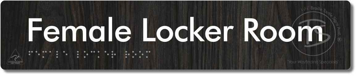 Female Locker Room - Braille Tactile Signs Aust.