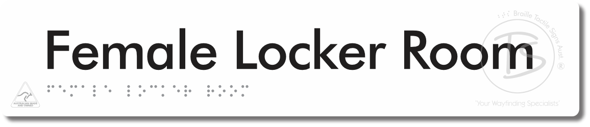 Female Locker Room - Braille Tactile Signs Aust.