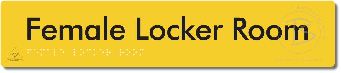 Female Locker Room - Braille Tactile Signs Aust.