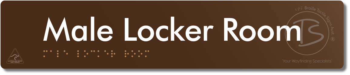 Male Locker Room - Braille Tactile Signs Aust.