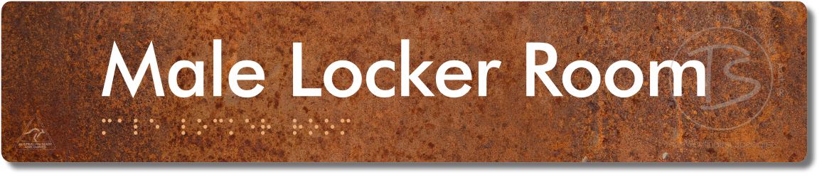 Male Locker Room - Braille Tactile Signs Aust.
