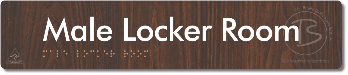 Male Locker Room - Braille Tactile Signs Aust.