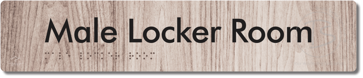 Male Locker Room - Braille Tactile Signs Aust.
