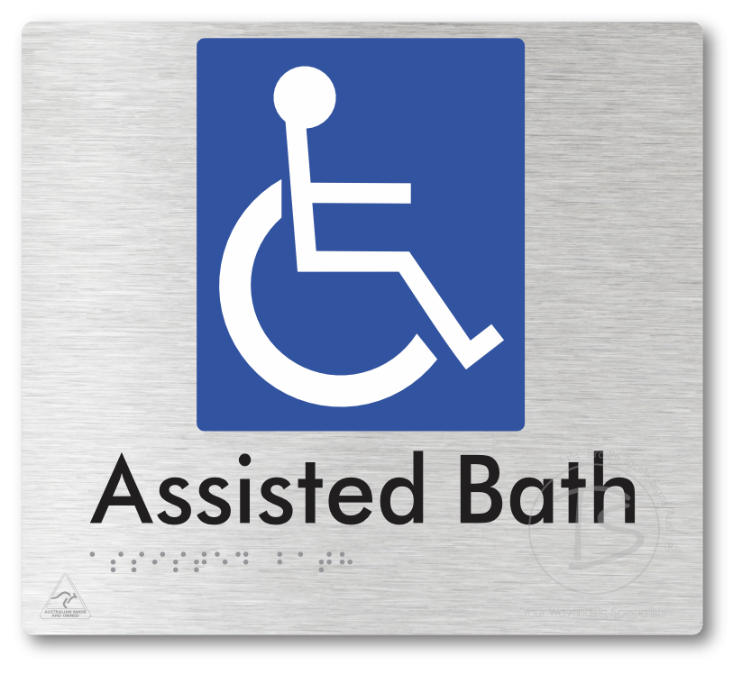 Assisted Bath - Braille Tactile Signs Aust.