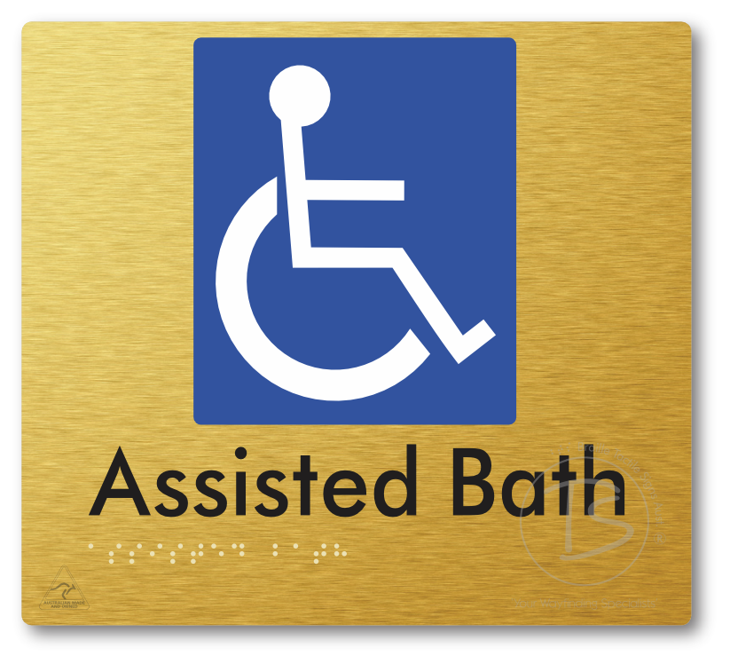 Assisted Bath - Braille Tactile Signs Aust.