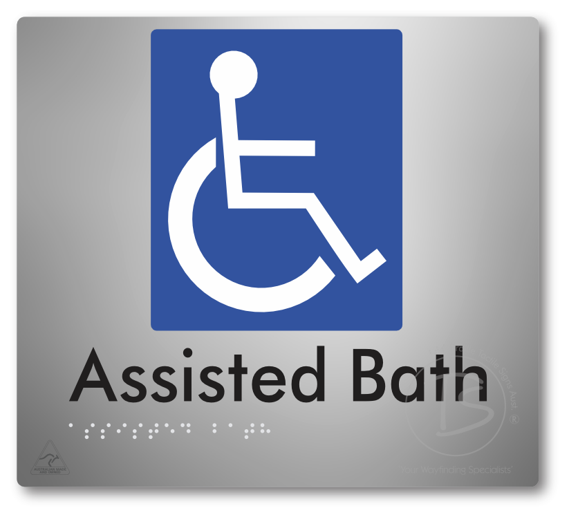 Assisted Bath - Braille Tactile Signs Aust.