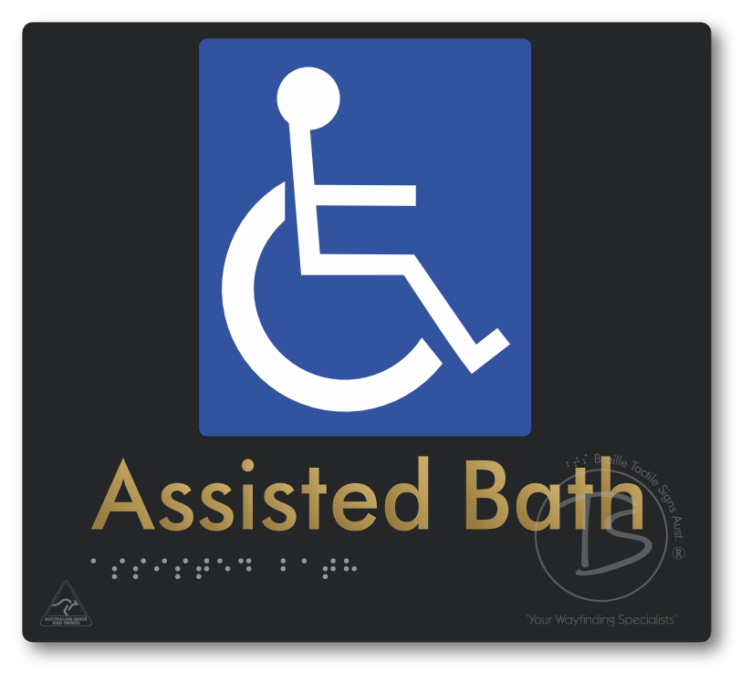 Assisted Bath - Braille Tactile Signs Aust.