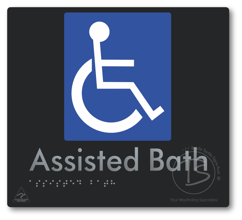 Assisted Bath - Braille Tactile Signs Aust.