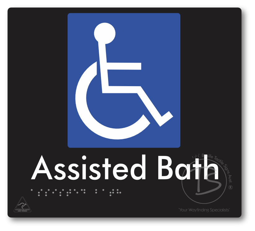 Assisted Bath - Braille Tactile Signs Aust.