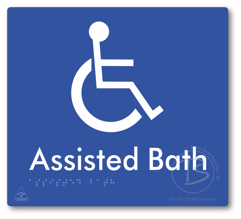 Assisted Bath - Braille Tactile Signs Aust.