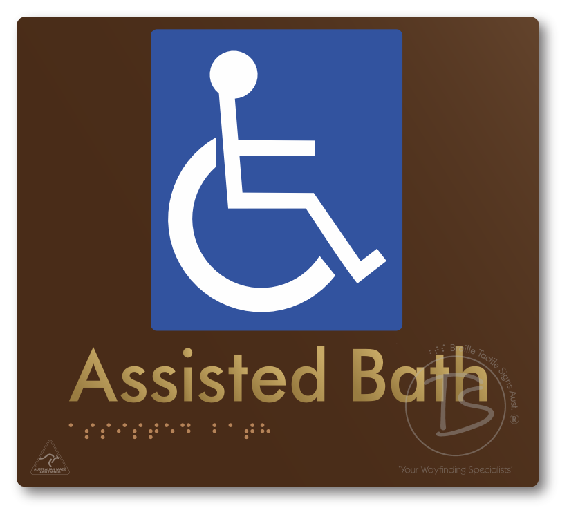 Assisted Bath - Braille Tactile Signs Aust.