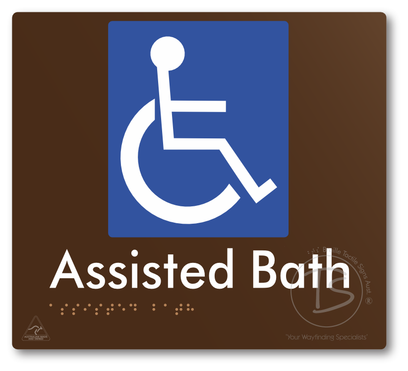 Assisted Bath - Braille Tactile Signs Aust.