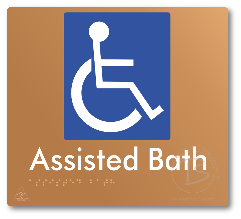 Assisted Bath - Braille Tactile Signs Aust.