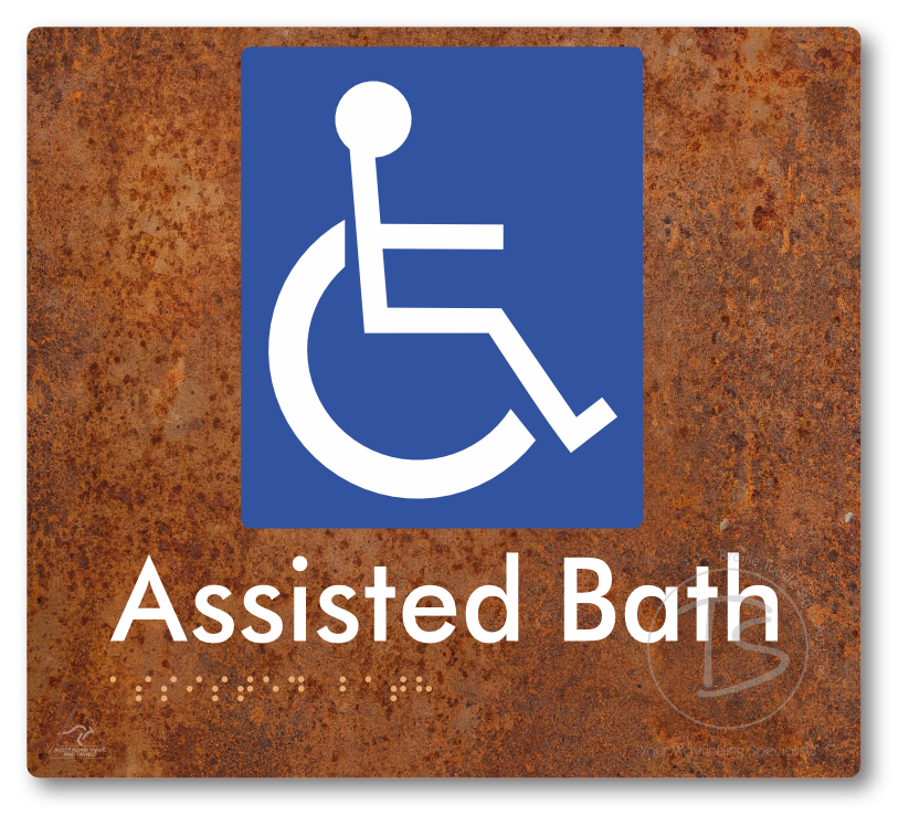 Assisted Bath - Braille Tactile Signs Aust.