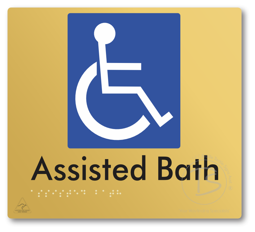 Assisted Bath - Braille Tactile Signs Aust.