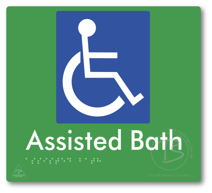 Assisted Bath - Braille Tactile Signs Aust.