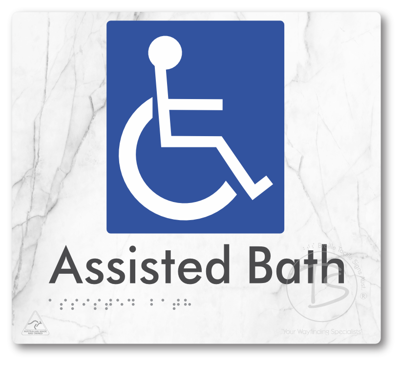 Assisted Bath - Braille Tactile Signs Aust.