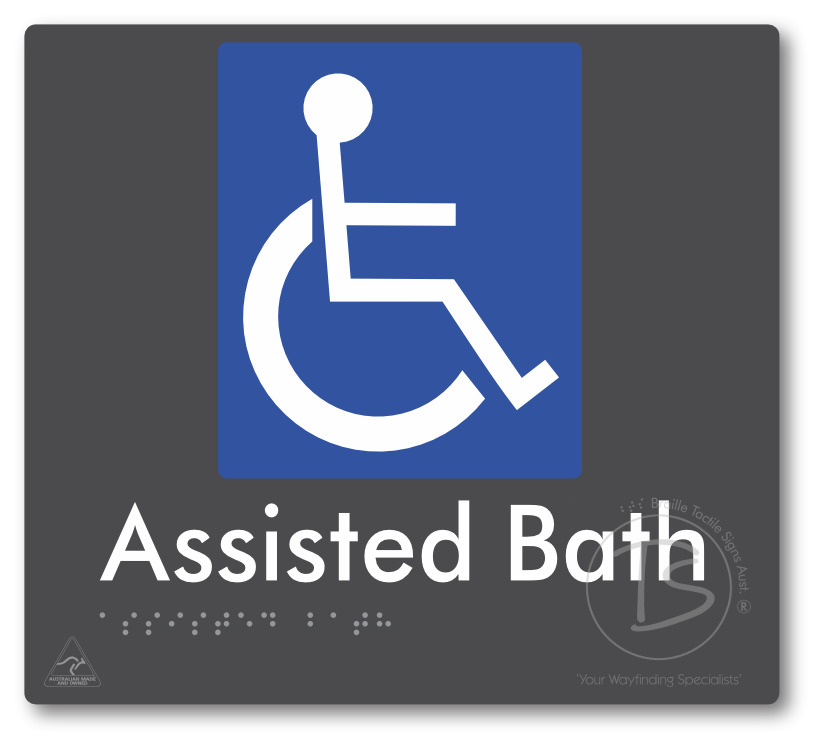Assisted Bath - Braille Tactile Signs Aust.